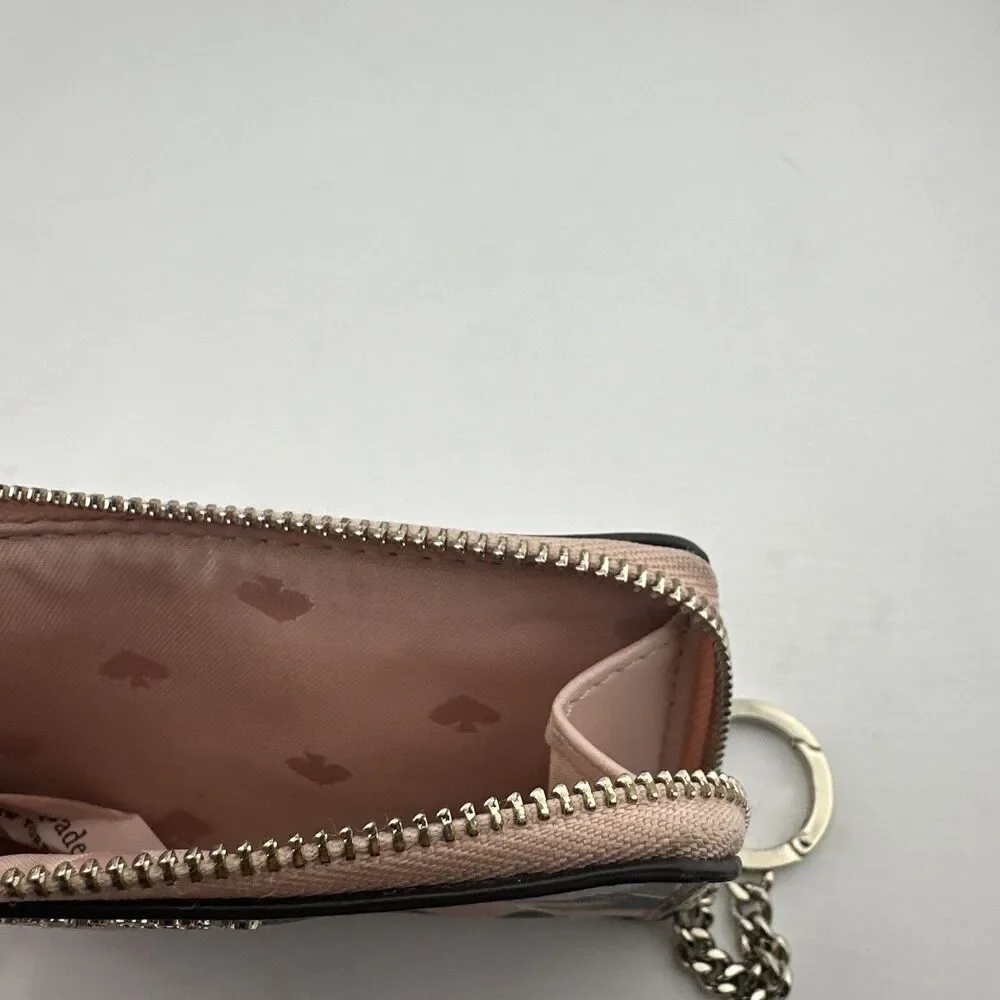 Kate Spade Medium L-Zip Cameron Leather Card Holder-Paper Rose-Pink - Picture 4 of 5